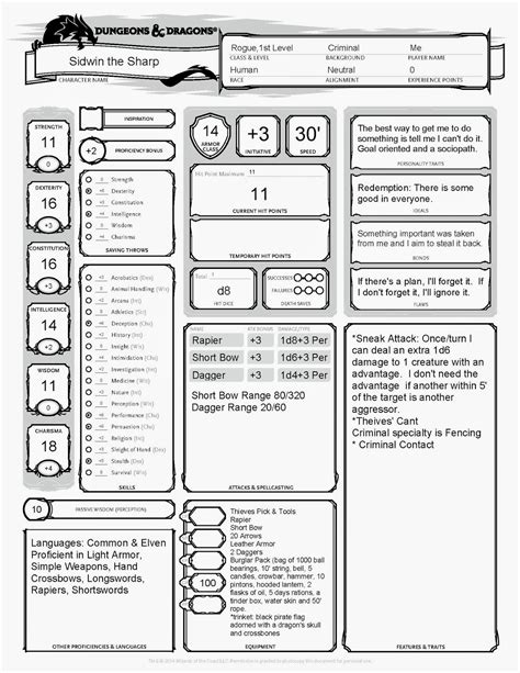 Download 1st Edition Dungeons And Dragons Character Sheets