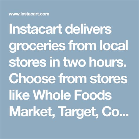 Delight your senses and satisfy every craving while discovering new flavours, new favourites, and new ideas. Instacart delivers groceries from local stores in two ...