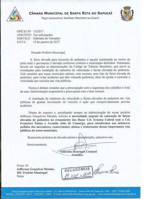 5 Modelos De Ofício Para Prefeito Como Fazer Solicitação De Algo Modelos De Carta