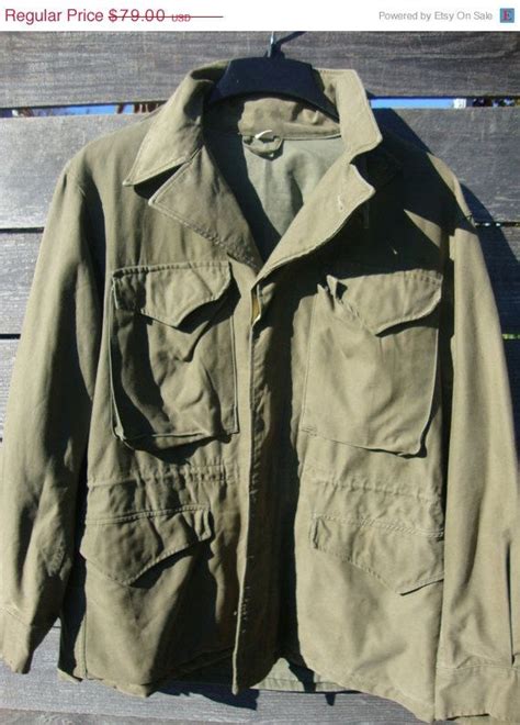 Vintage Wwii Era Military M 43 Field Jacket Small Regular 36 Reg