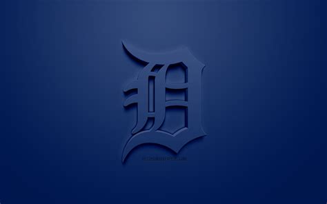 Download Wallpapers Detroit Tigers American Baseball Club Creative 3d