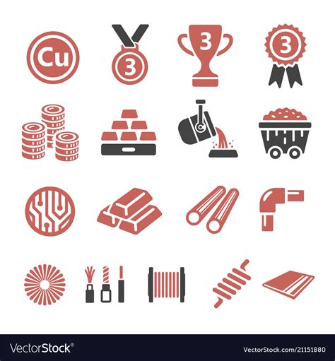 Copper Icon Royalty Free Vector Image VectorStock