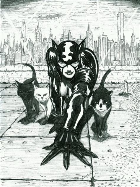 Catwoman Prowl Catwoman Drawings Sketches