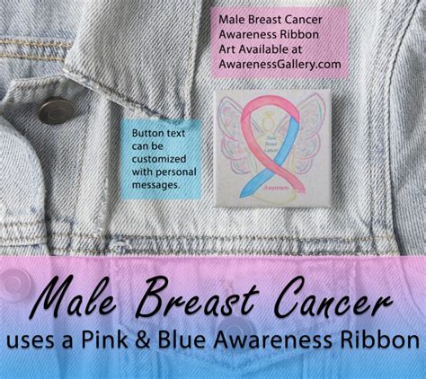 Male Breast Cancer Ribbon Pins Archives Awareness Gallery Art