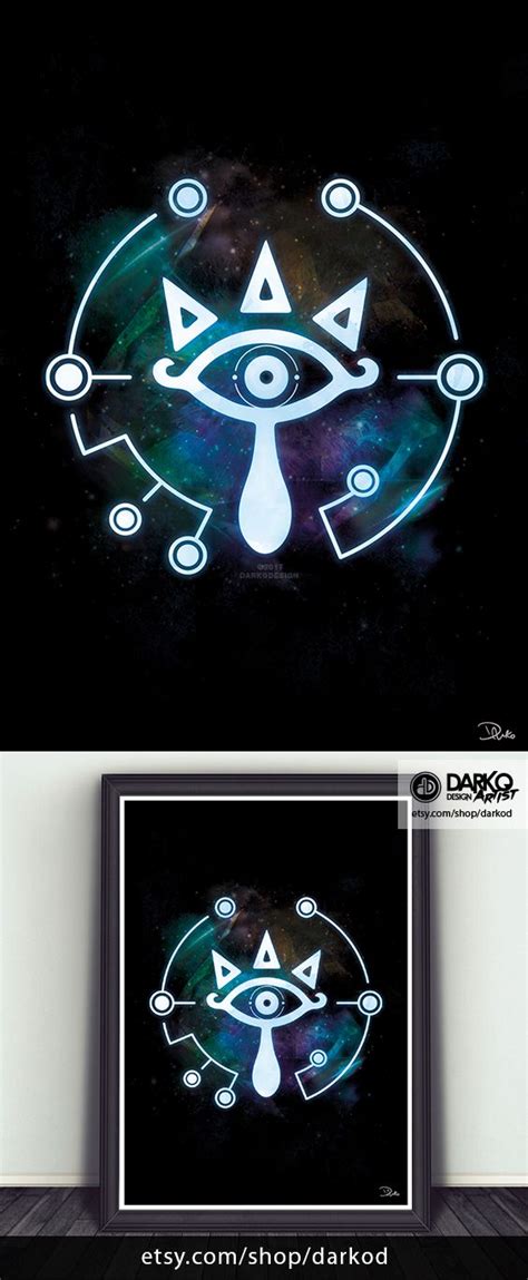 Legend Of Zelda Sheikah Eye Signed Video Game Wall Art Etsy Video