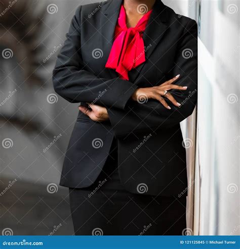 Cropped Head African Business Woman In Corporate Attire Stock Image