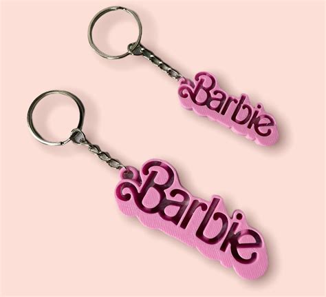 Barbie Keychain Cute Keychain Barbie Girly Keychain Etsy