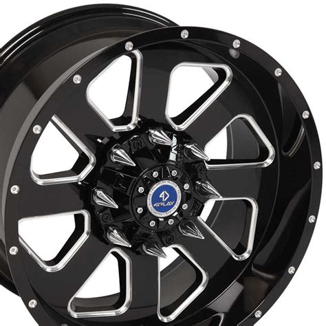 Fp03 20 Black Machined Face Aftermarket Wheel For Gm