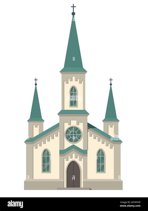 Traditional Catholic Church Vector Illustration Stock Vector Image