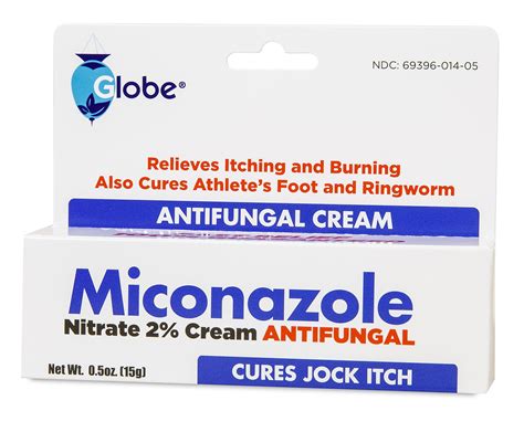 Globe Miconazole Nitrate 2 Antifungal Cream 05 Oz Cures Most