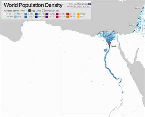population density map of egypt r mapporn