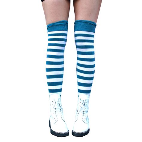 Thigh High Socks Elf Girl Stocking Anime Pippi Longstocking Costume