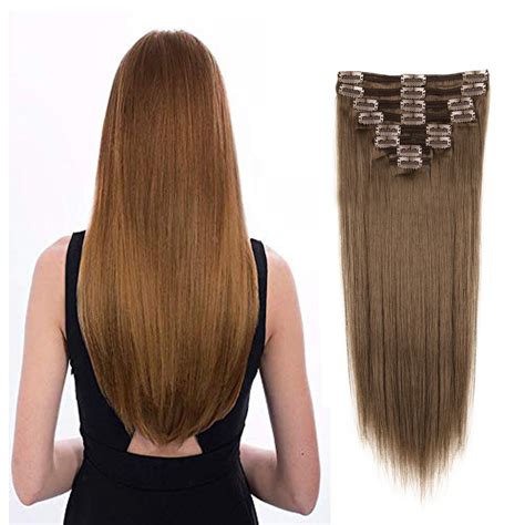 Lelinta Pcs Clip In Hair Extensions Remy Human Hair Women Silky Straight