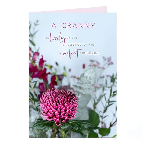 Buy Personalised Mothers Day Card Lovely Flower Granny For Gbp 179