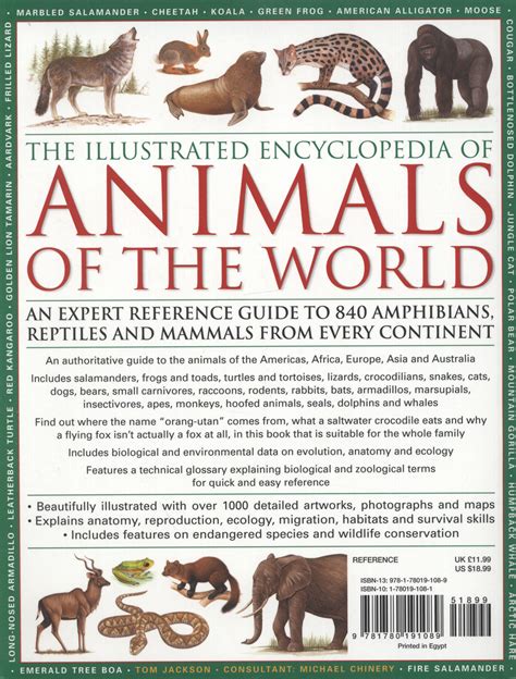 The Illustrated Encyclopedia Of Animals Of The World An Expert