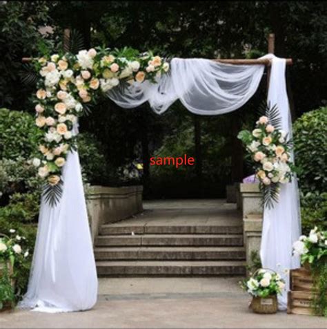 Wedding Arch Tulle Flower Backdrop Wedding Green Wedding Flowers