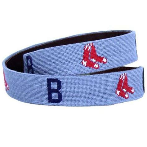 Boston Red Sox Cooperstown Needlepoint Belt By Smathers And Branson