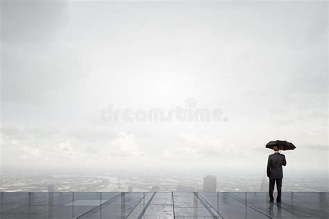 Businessman With Umbrella Stock Photo Image Of Education 56921182