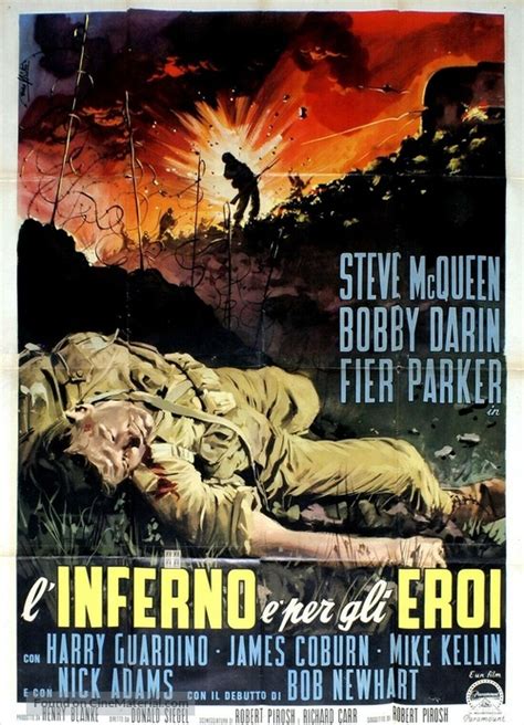Hell Is For Heroes 1962 Italian Movie Poster