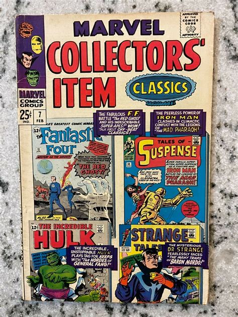 Marvel Collectors Item Classics 7 Fn Comic Book Iron Man Hulk Thor