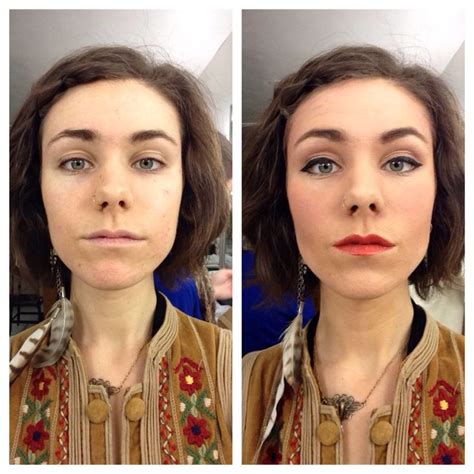 Basic Theater Stage Makeup Before And After Highlighting And