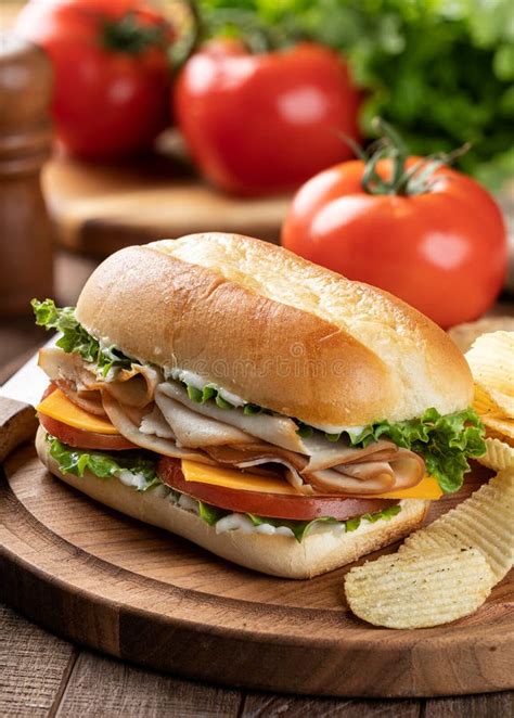 turkey sandwich with lettuce cheese and tomato stock image image of cold tasty 247116149