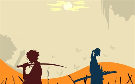 Tapety Ilustrace Anime Silueta Kreslená Pohádka Samuraj Samurai