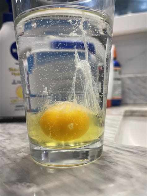 I just did an egg cleanse… there’s a lot of bubbles everywhere even and