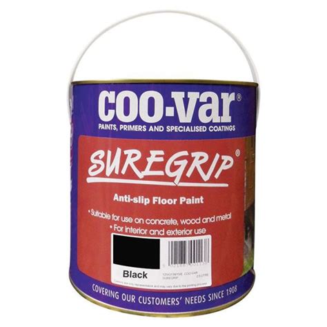 Coo Var Sure Grip Floor Paint Black 25ltr Buy Online