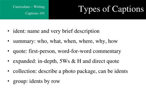 Ppt Caption Writing 101 Powerpoint Presentation Free Download Id