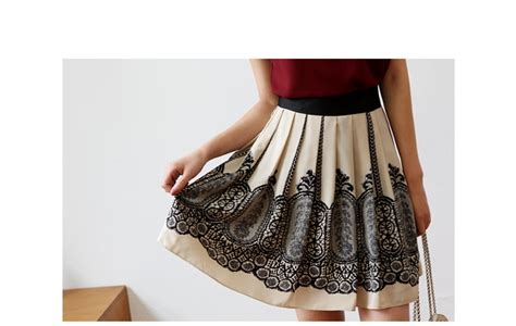 Styleberry Patterned A Line Skirt Yesstyle A Line Skirts Skirts