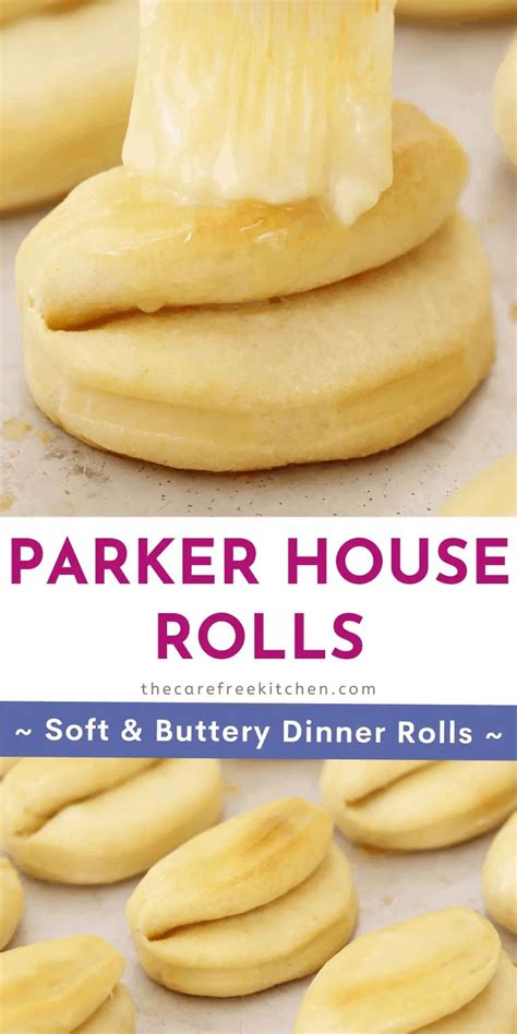 the cover of parker house rolls soft and buttery dinner rolls are stacked on top of each other