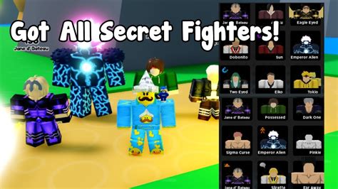 I Got All Secret Fighters In Anime Fighters Simulator Roblox