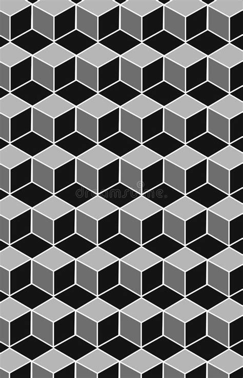 Pattern With Geometric Cube Pattern Stock Illustration Illustration