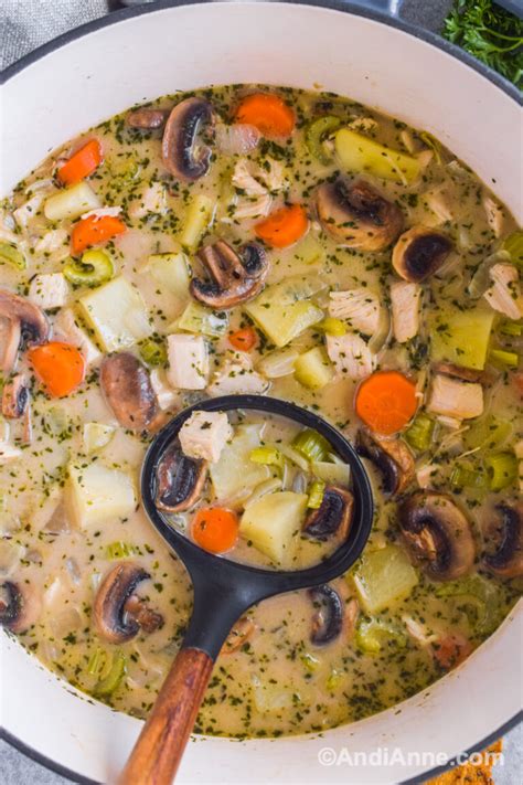 Turkey Stew Leftover Turkey Carrots Mushrooms Potatoes