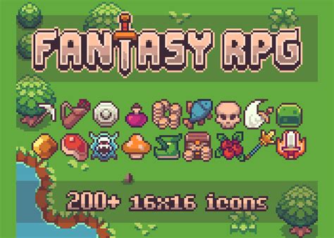 Fantasy Rpg Icon Pack Gamedev Market