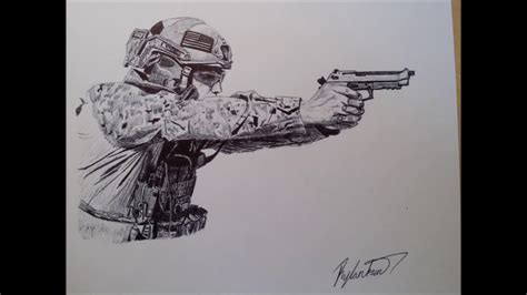 See more ideas about soldier drawing, soldier, military art. Soldier Pen Drawing - YouTube