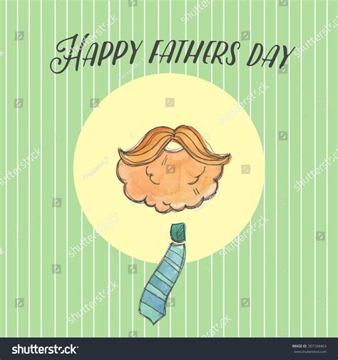 Happy Fathers Day Watercolor Card Vector Stock Vector Royalty Free