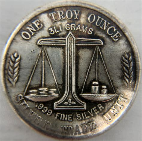 1 Troy Ounce Silver Screaming Eagle Silver Trade Unit Coin Pristine