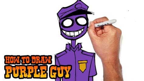 How To Draw Purple Guy Five Nights At Freddys Youtube
