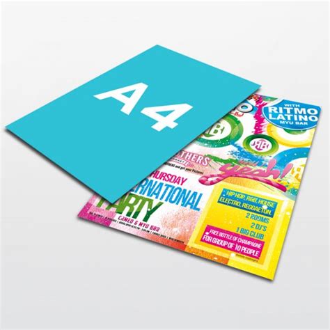 A4 Flyer 1 Side Glossy Paper