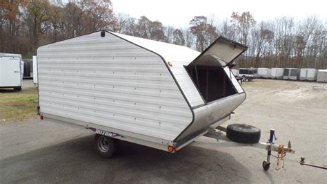 Used Covered Quad Or Snowmobile Trailer Triton With Clamshell Cover