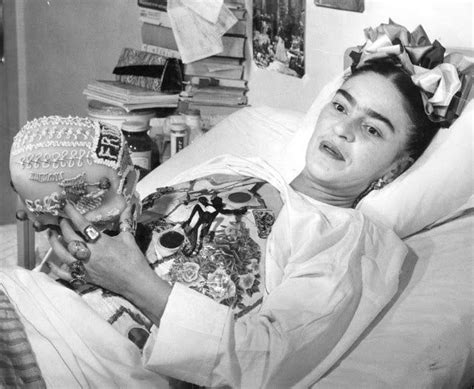 Intimate Photographs Of Frida Kahlo Painting On Her Bed During The