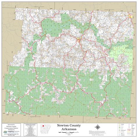 Newton County Arkansas 2022 Wall Map Mapping Solutions