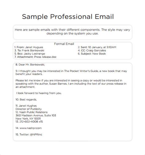 8 Sample Professional Email Templates Pdf Sample Templates