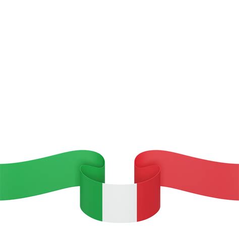 Italy Flag Design National Independence Day Banner Element Transparent