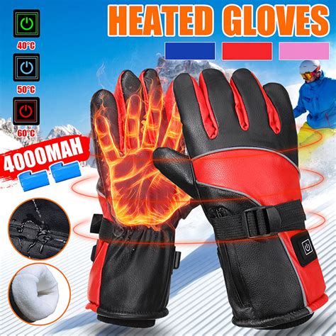 Electric Heated Gloves With Rechargeable Battery Powered Heat Gloves