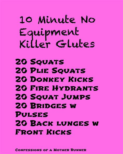 Quickie 10 Minute No Equipment Do Anywhere Glutes Workout