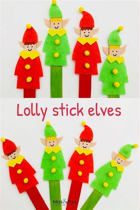 Popsicle Stick Elf Craft Elf Crafts Crafts Kids Christmas Ornaments