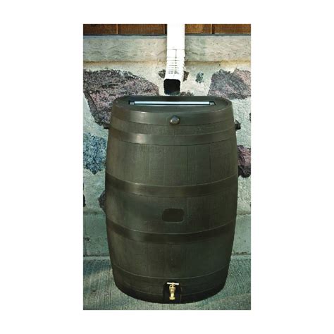 Rts 551e13 19 X 24 Inch Brown Wood 50 Gallon Capacity Rain Barrel At